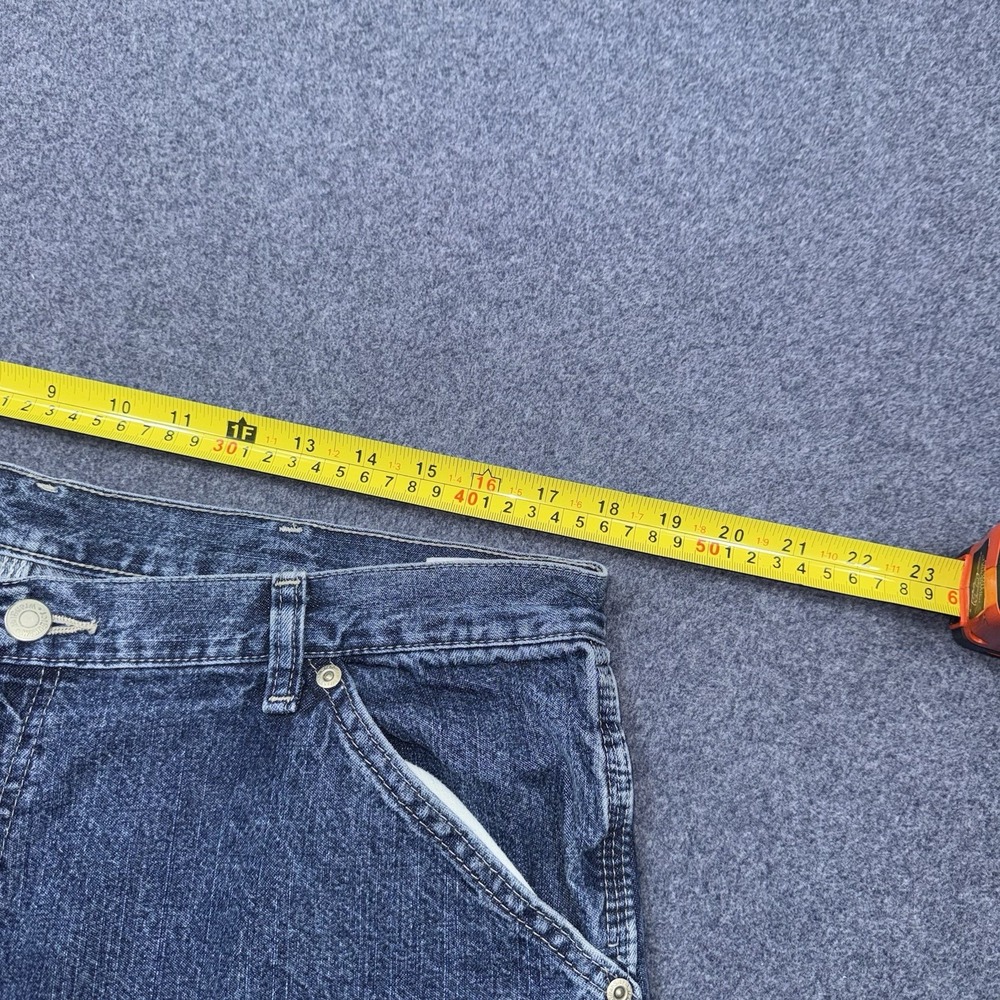 Vintage Wrangler 36x32 Carpenter Jeans Mens Denim Blue 94LSWDV Wide Leg Baggy - Picture 7 of 10